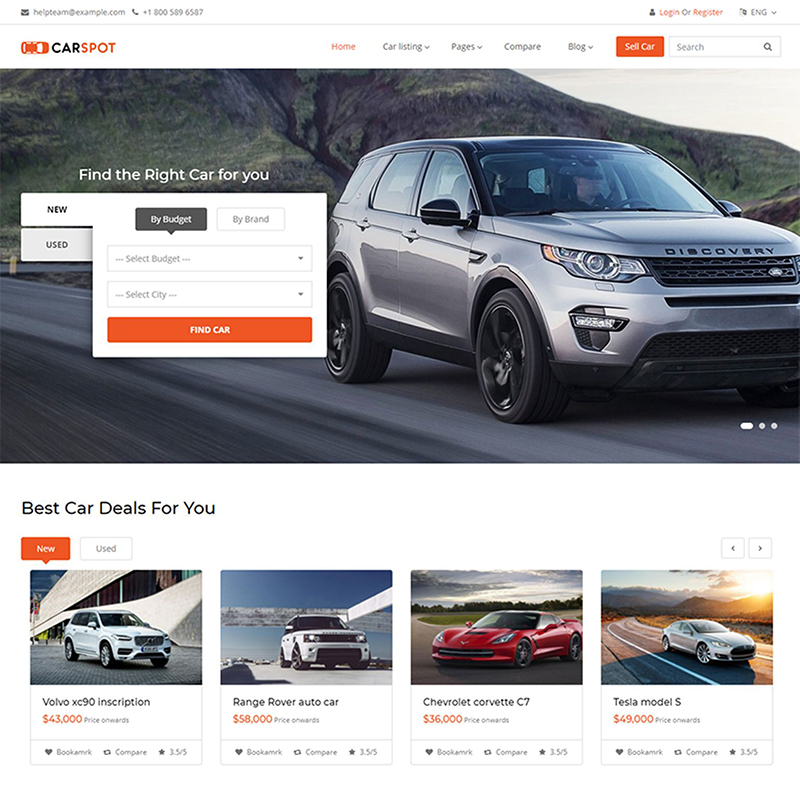 Carspot - Automotive Car Dealer Website Template