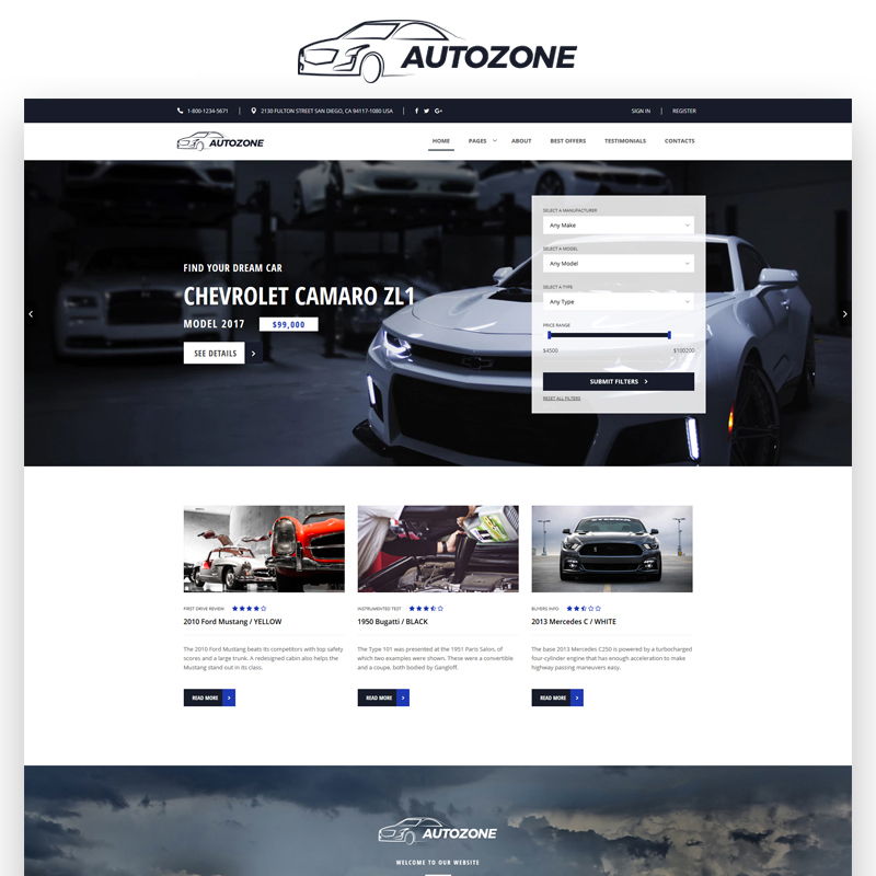 Auto Dealer Bootstrap HTML5 WebsiteTemplate