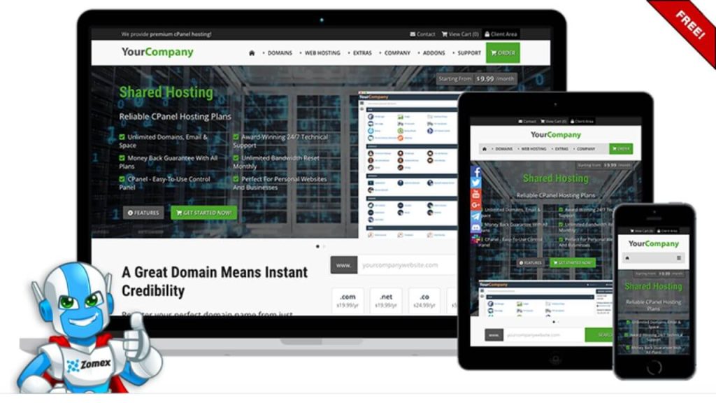 Freemium WHMCS Theme