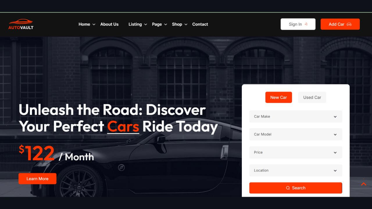 10 Best Car Dealer Website Templates 2025: Free/Paid Themes