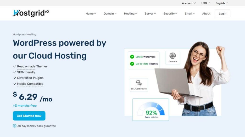 hostgrid WHMCS Theme