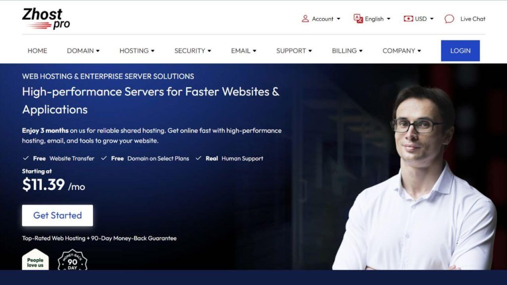 zhost pro WHMCS Theme