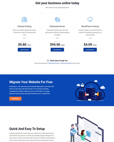 bluecheap host html template