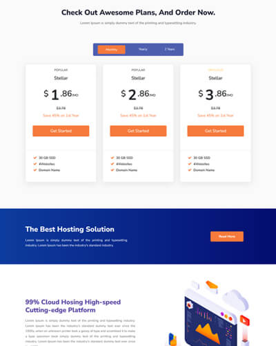 dcomhost html template
