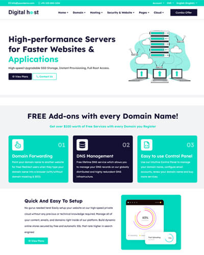 digitalhost web hosting template