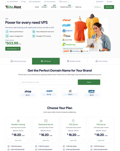elitehost web hosting template