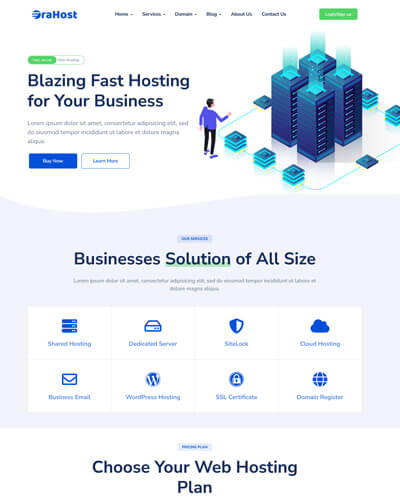 erahost web hosting template