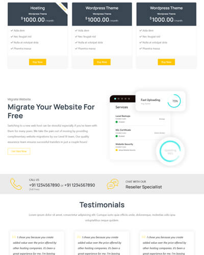 misthost html template