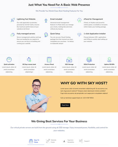skyhost html template