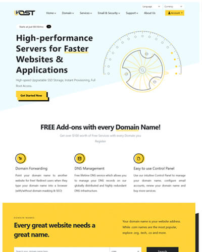 uhost web hosting template