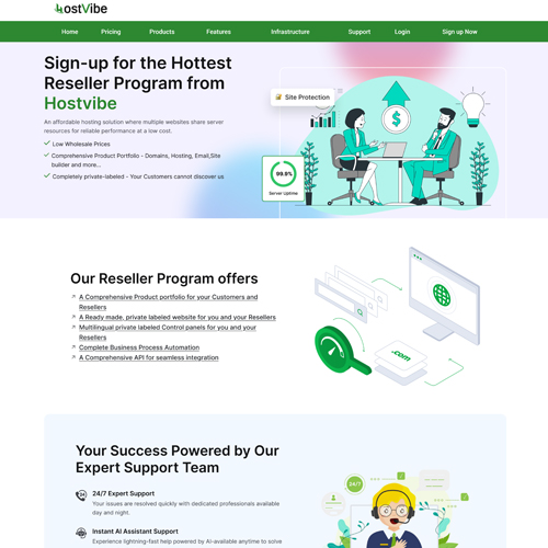hostvibe partnersite theme