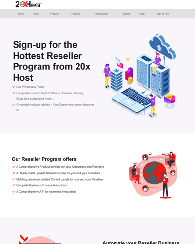 20xhost web hosting partnersite theme