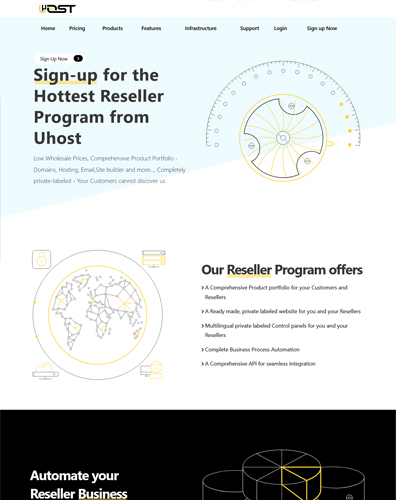 uhost web hosting partnersite theme
