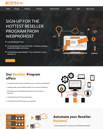 webprohost web hosting partnersite theme