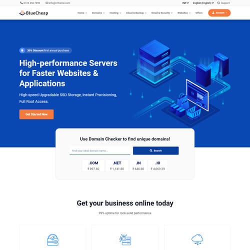 bluecheap host supersite theme