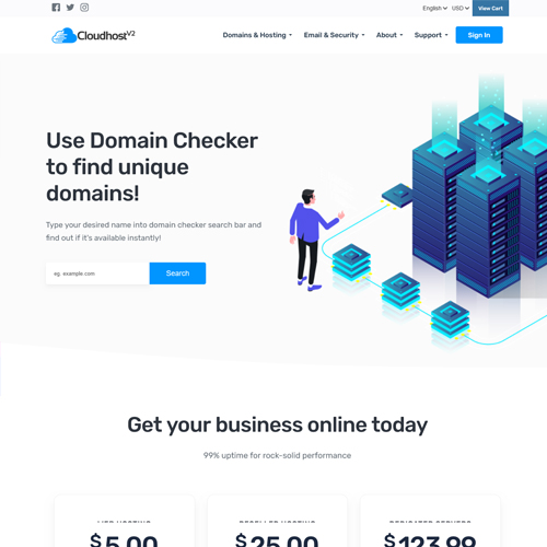 cloud host v2 hosting html template