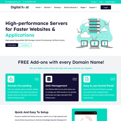digitalhost hosting html template