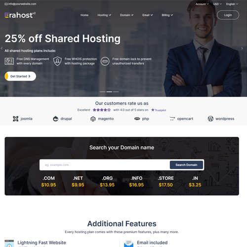 erahostv2 hosting html template