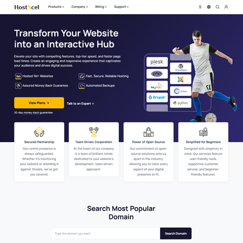 hostxcel hosting html template
