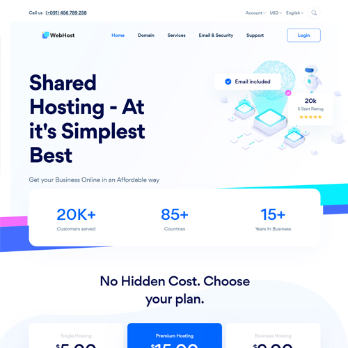 webhost hosting html template