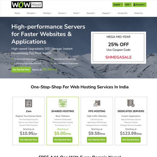 wowhost hosting html template