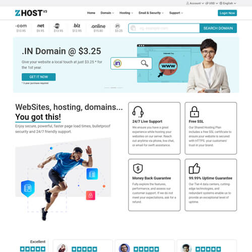 zhostv3 hosting html template