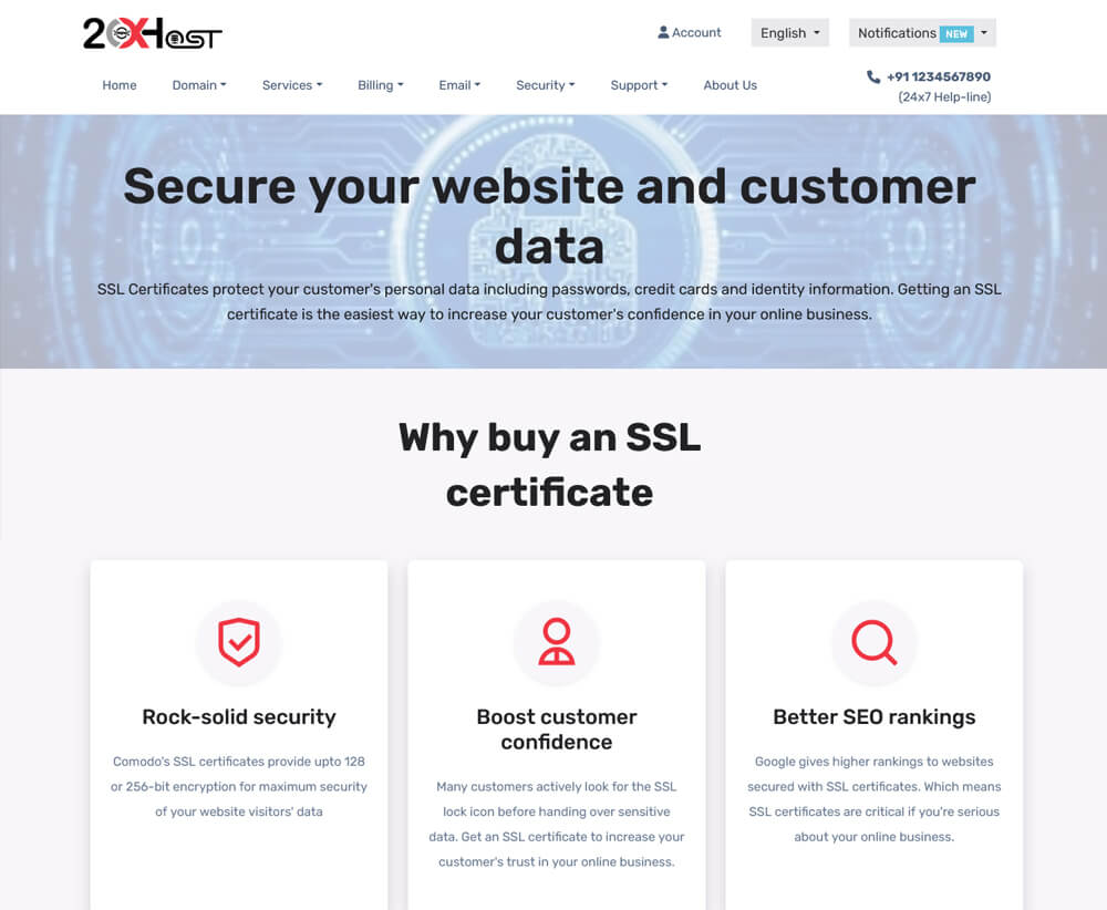 hosting website templates