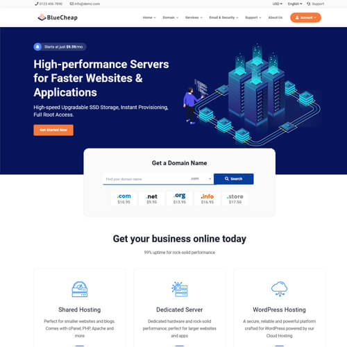 hosting business templates
