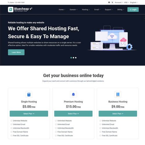bootstrap whmcs templates
