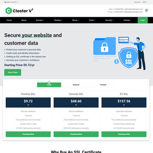 web hosting site themes