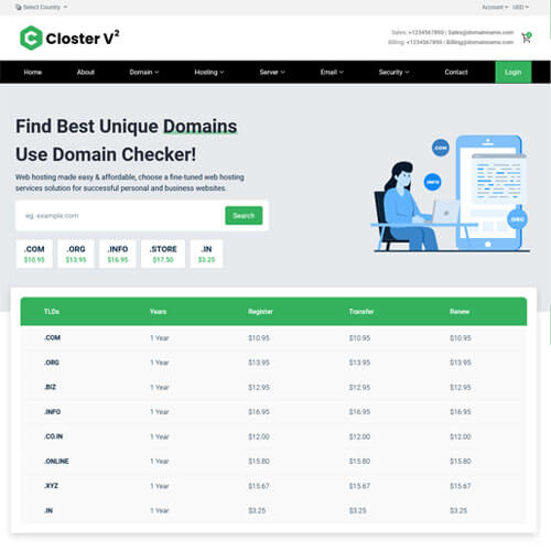 Customizable whmcs Templates