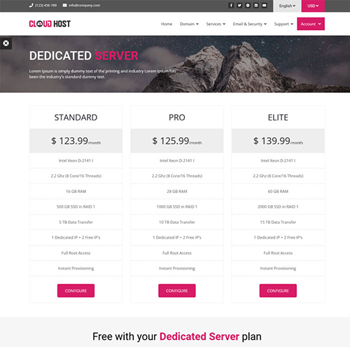Customizable whmcs Templates