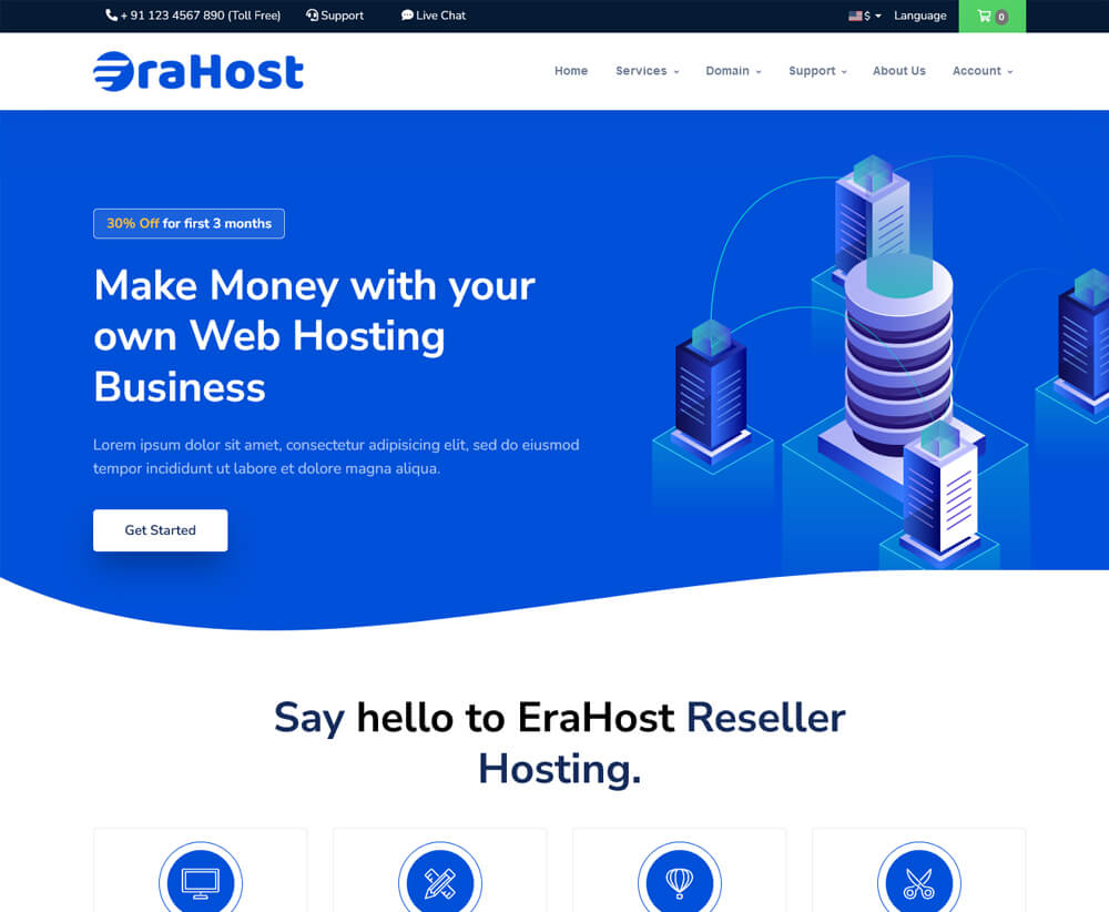 hosting website templates