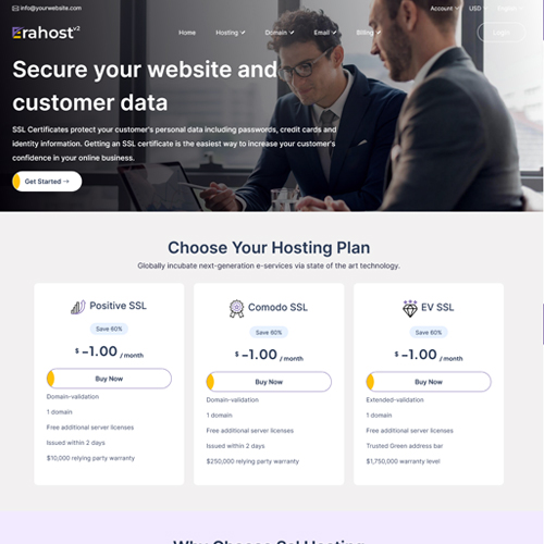 web hosting site themes