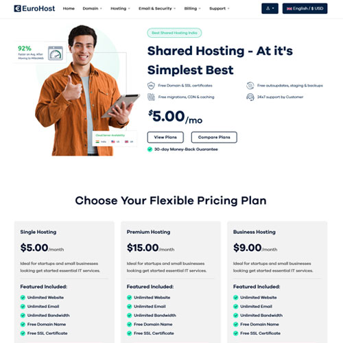 eurohost whmcs theme