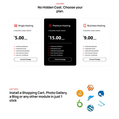 whmcs order form