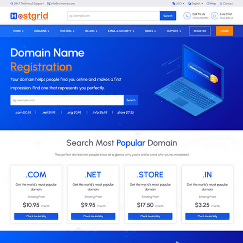 Customizable whmcs Templates