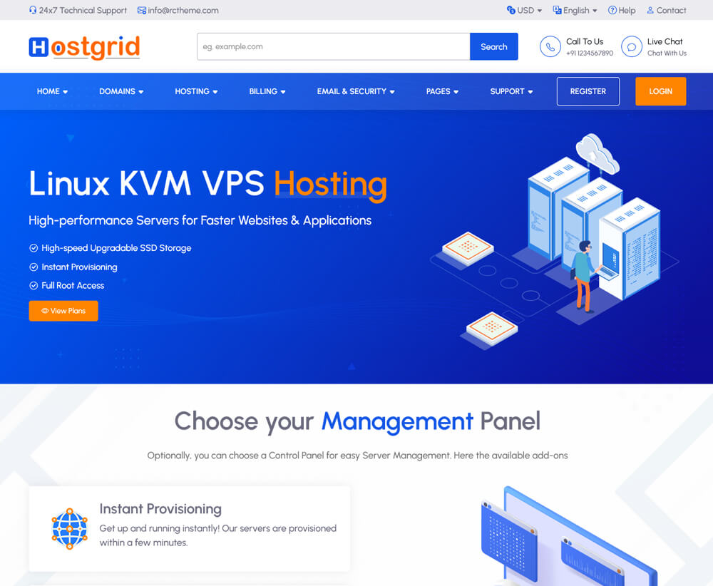 hosting website templates