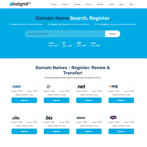 hostgrid v2 whmcs theme