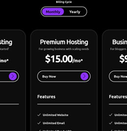 web hosting platform templates