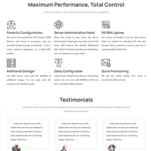 web hosting site themes