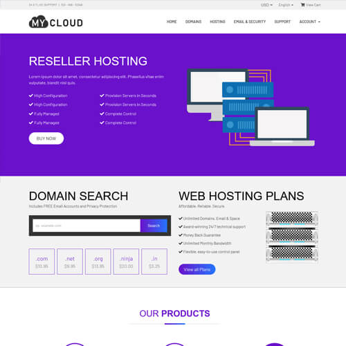 hosting business templates