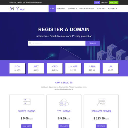 hosting business templates