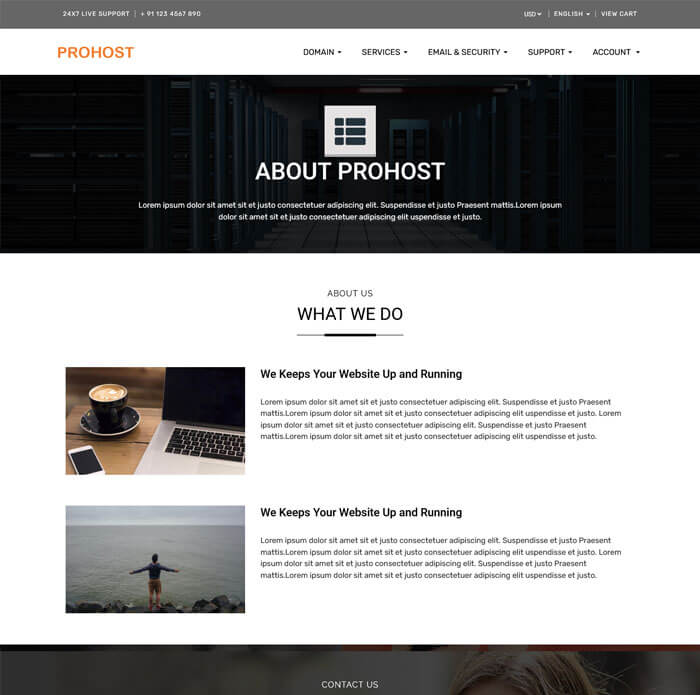 Customizable whmcs Templates