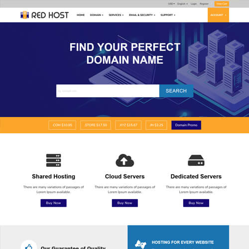 hosting business templates