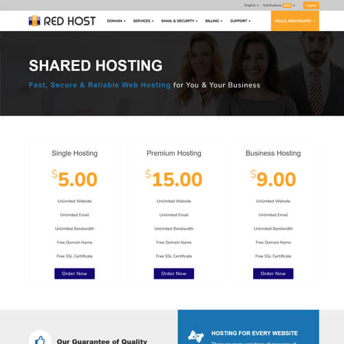 Customizable whmcs Templates