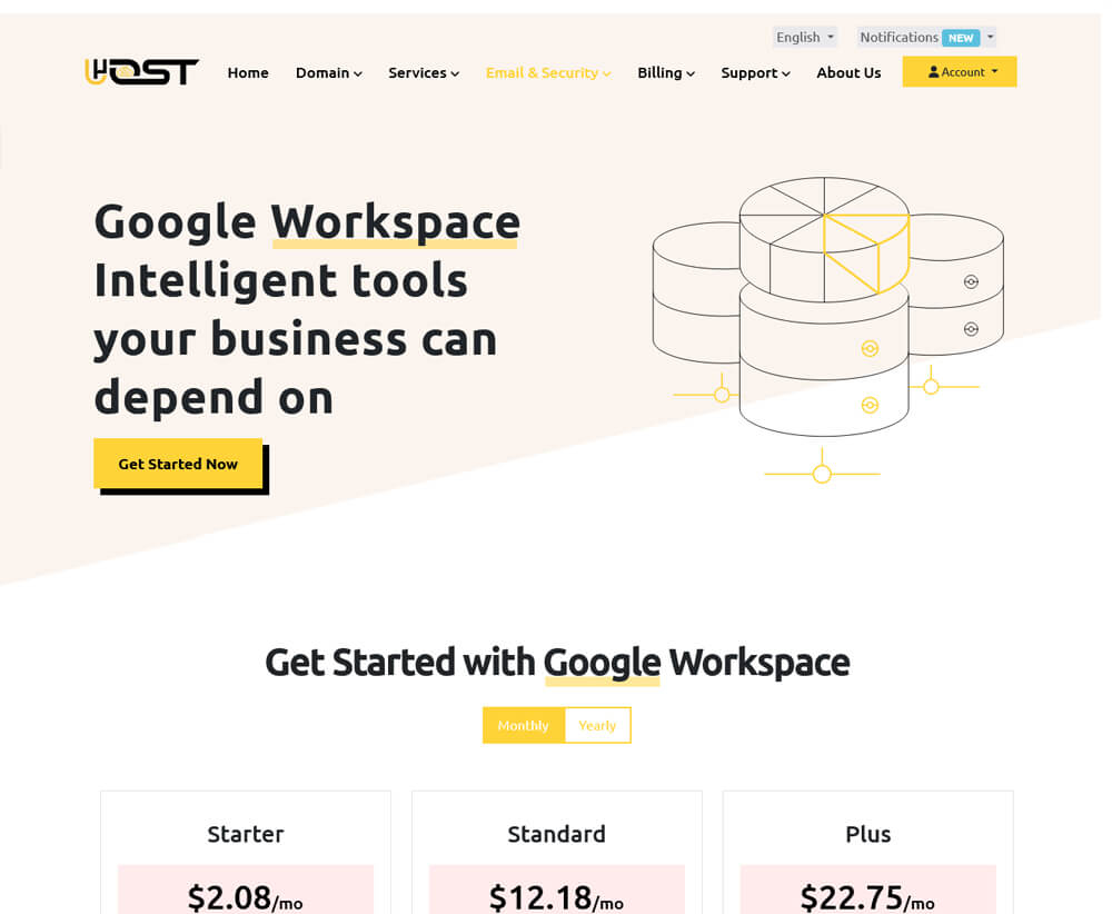 hosting website templates