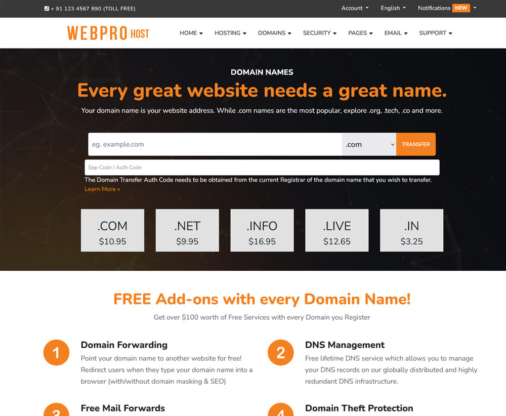 hosting website templates