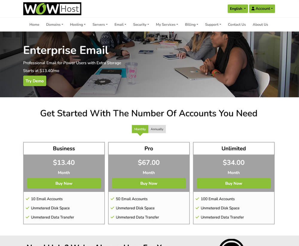 hosting website templates