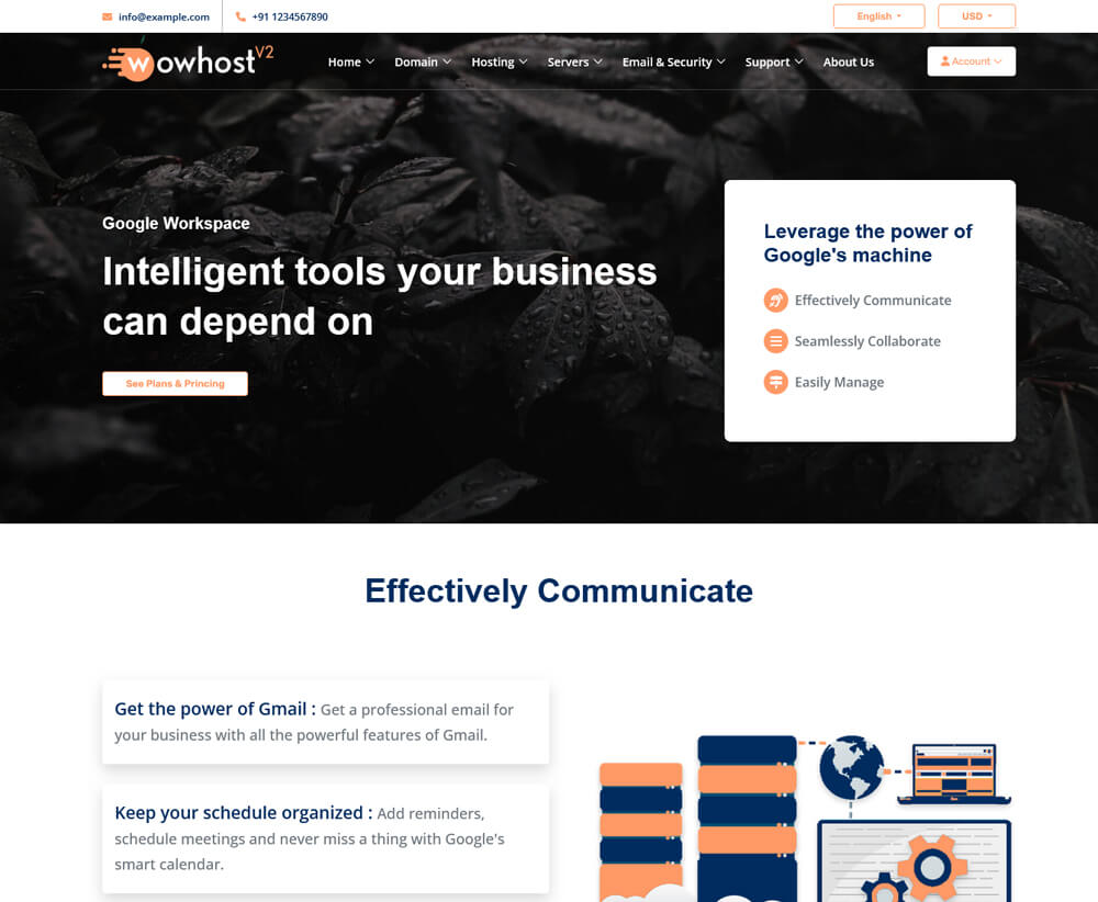 hosting website templates